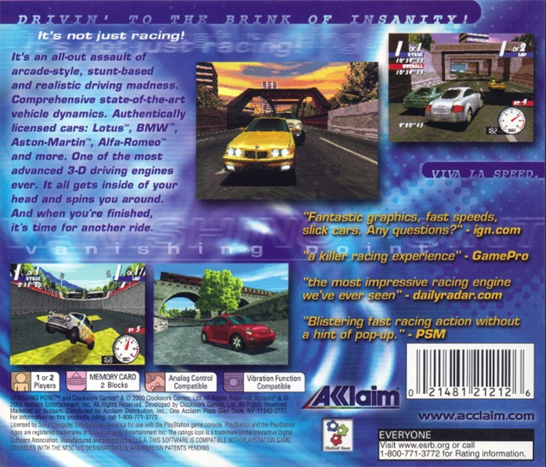 Vanishing Point — Box back