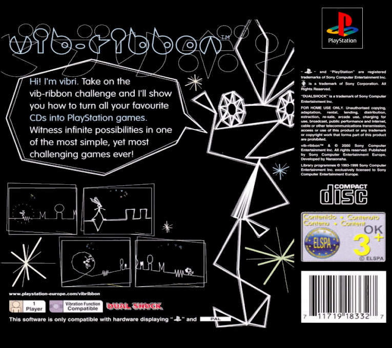 Vib-Ribbon — Box back