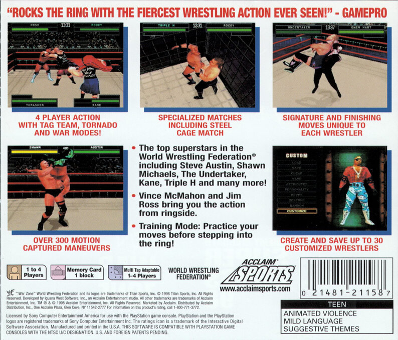 WWF War Zone — Box back