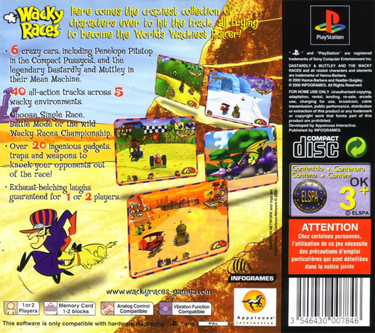Wacky Races — Box back