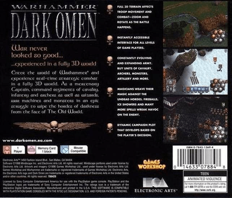 Warhammer : Dark Omen — Box back