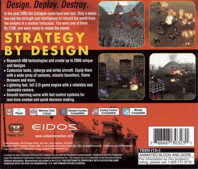 Warzone 2100 — Box back