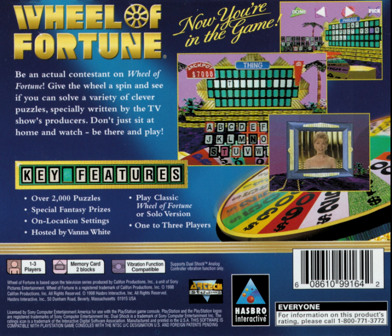 Wheel of Fortune — Box back