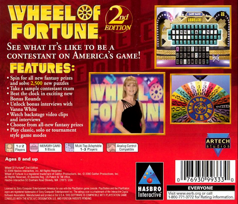 Wheel of Fortune : 2nd Edition — Box back