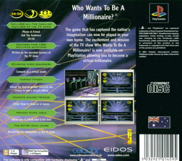 Who Wants to Be a Millionaire ? — Box back