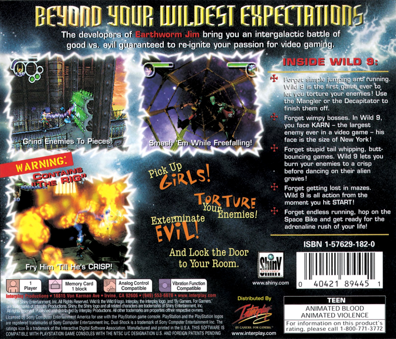 Wild 9 — Box back
