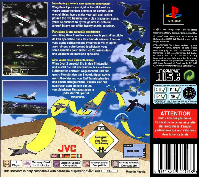 Wing Over 2 — Box back