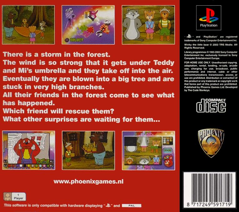 Winky the Little Bear — Box back