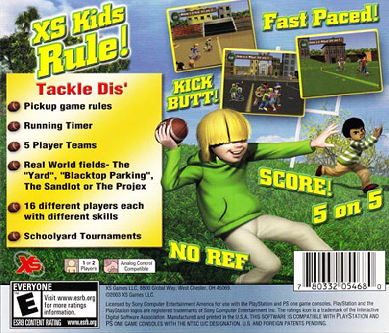 XS Junior League Football — Box back