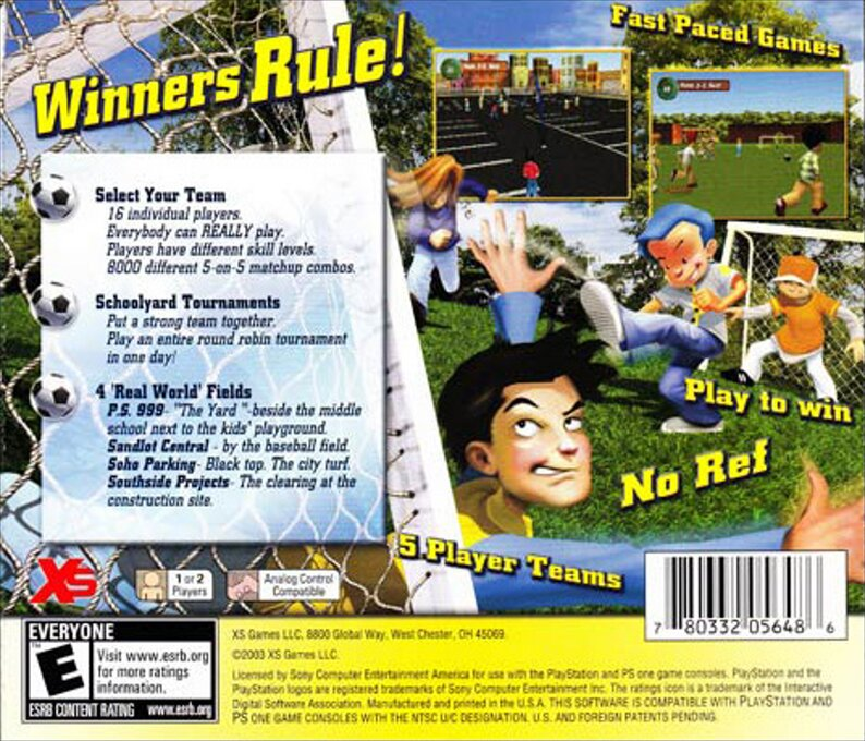 XS Junior League Soccer — Box back