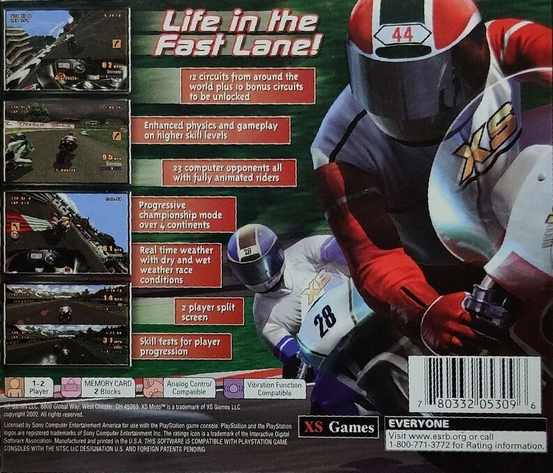 XS Moto — Box back