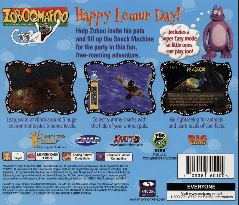 Zoboomafoo : Leapin' Lemurs! — Box back