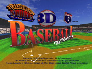 3D Baseball — Title screen