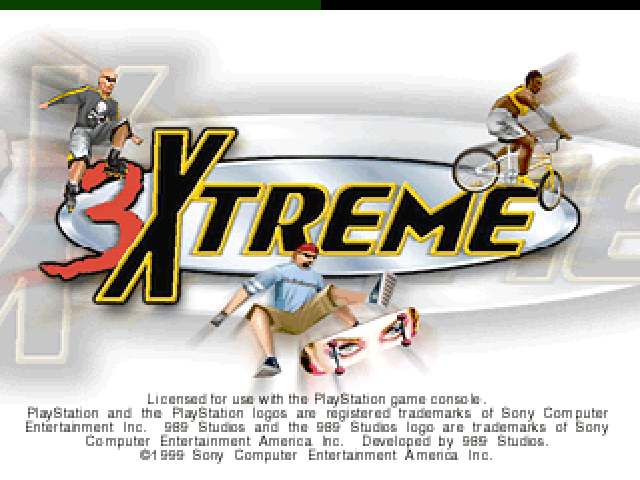 3Xtreme — Title screen