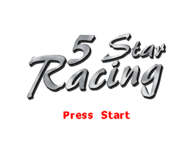 5 Star Racing — Title screen