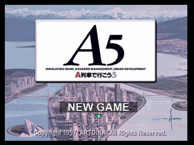 A5 : A Ressha de Ikou 5 — Title screen