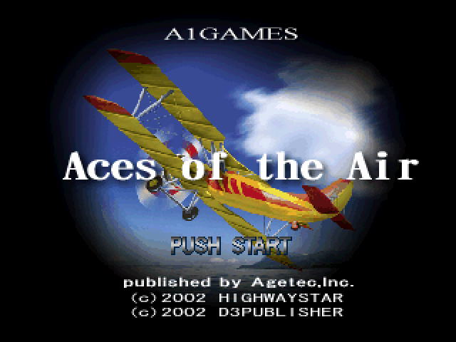 Aces of the Air — Title screen
