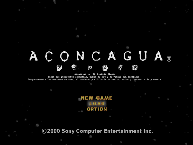 Aconcagua — Title screen