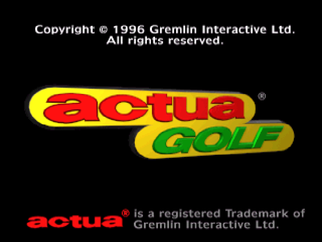 Actua Golf — Title screen