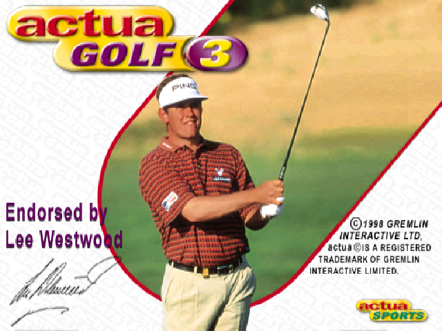 Actua Golf 3 — Title screen