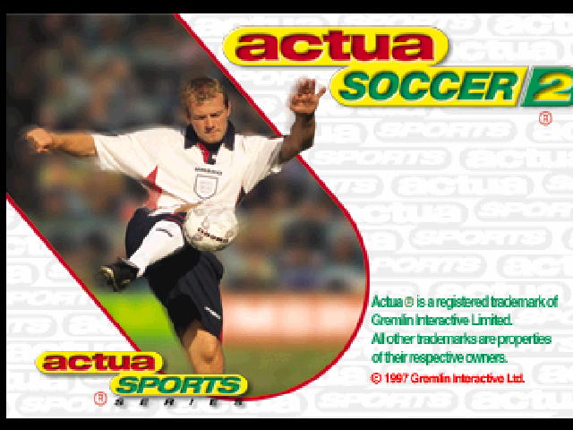 Actua Soccer 2 — Title screen