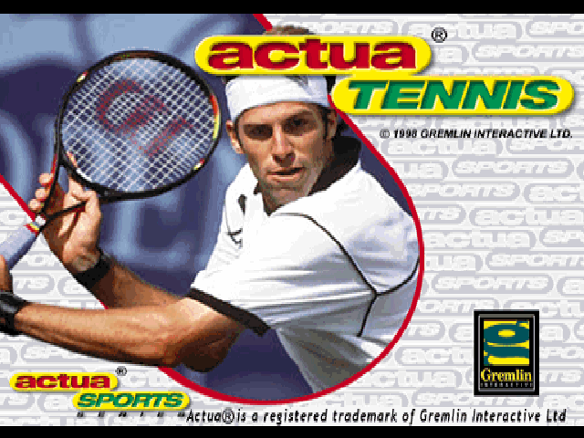 Actua Tennis — Title screen
