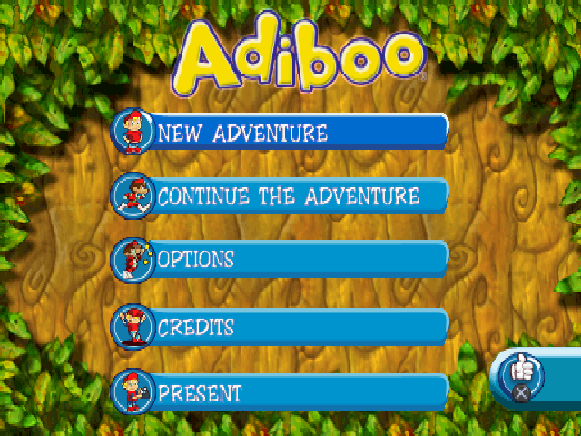 Adiboo & Paziral's Secret — Title screen