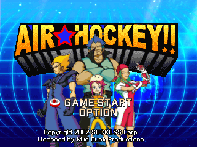 Air Hockey — Title screen