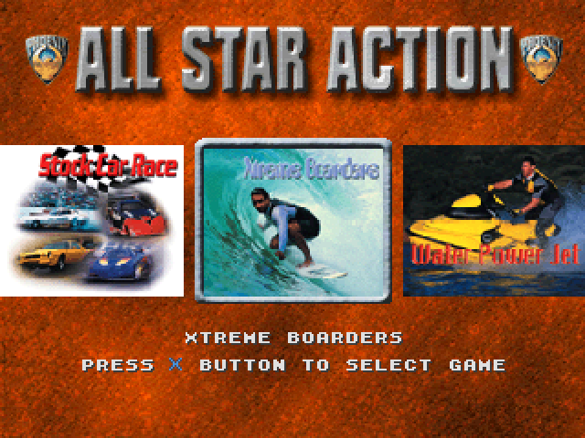 All Star Action — Title screen