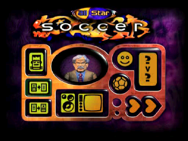 All Star Soccer — Title screen