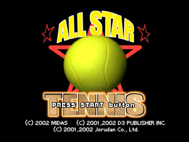All Star Tennis — Title screen