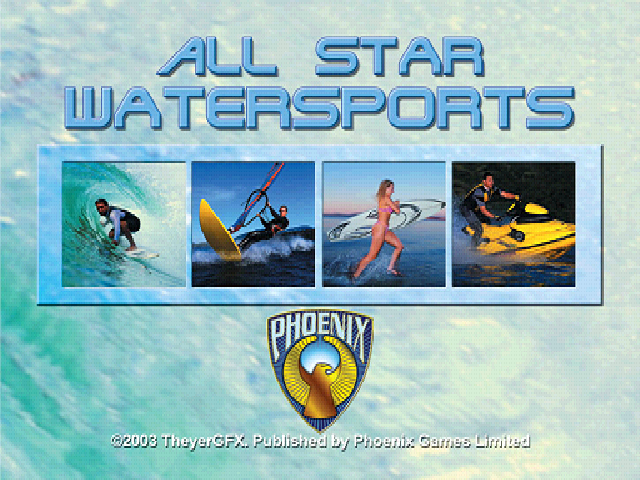 All Star Watersports — Title screen