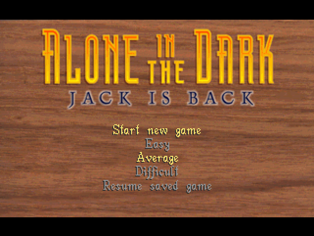 Alone in the Dark : Jack Is Back — Title screen