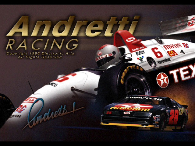 Andretti Racing — Title screen