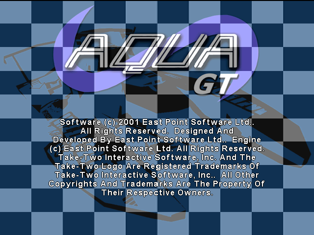 Aqua GT — Title screen