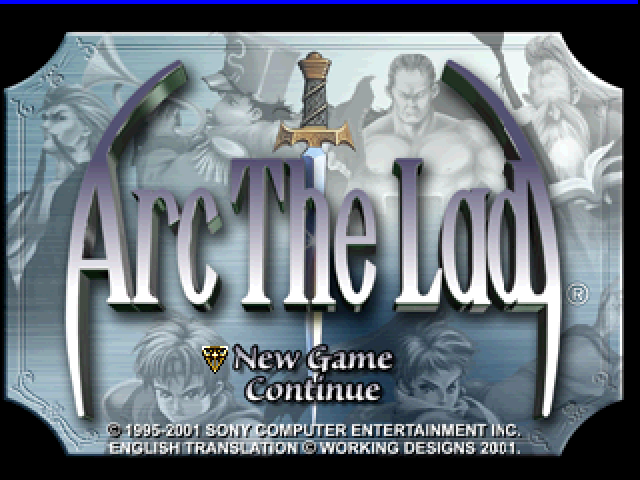 Arc the Lad Collection — Title screen