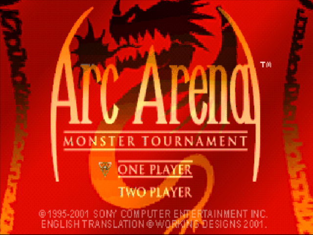 Arc the Lad Collection : Arc Arena Monster Tournament — Title screen