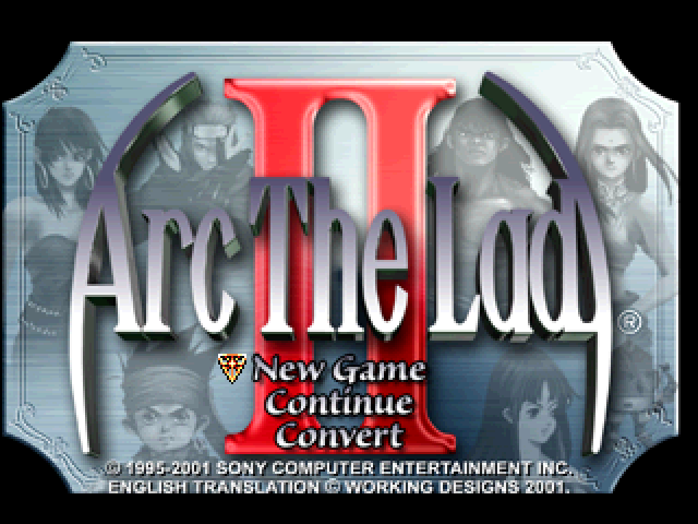 Arc the Lad Collection : Arc the Lad II — Title screen