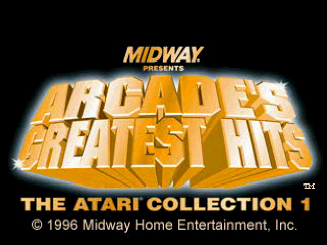 Arcade's Greatest Hits : The Atari Collection 1 — Title screen