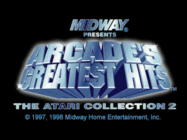 Arcade's Greatest Hits : The Atari Collection 2 — Title screen