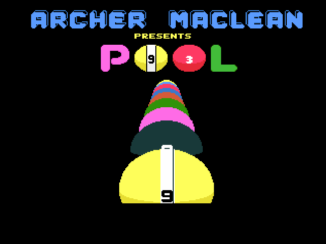 Archer Maclean's 3D Pool — Title screen