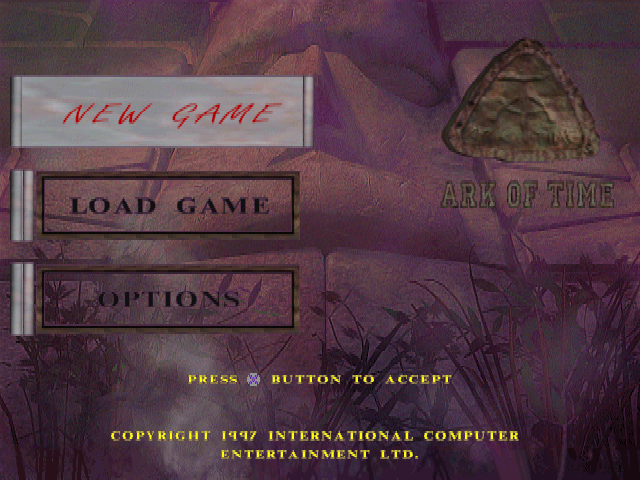 Ark of Time — Title screen