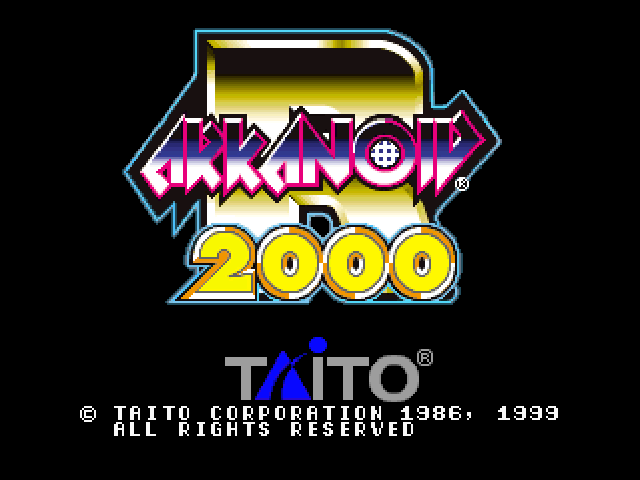 Arkanoid R 2000 — Title screen
