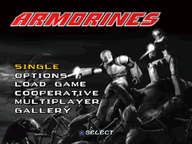 Armorines : Project S.W.A.R.M. — Title screen
