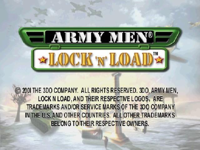 Army Men : Lock 'n' Load — Title screen