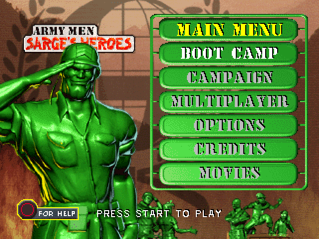 Army Men : Sarge's Heroes — Title screen