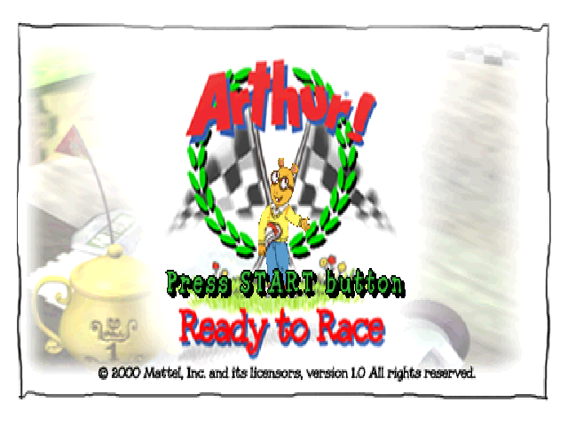 Arthur! Ready to Race — Title screen