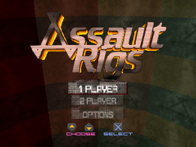 Assault Rigs — Title screen