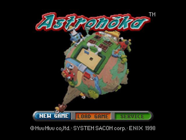 Astronoka — Title screen