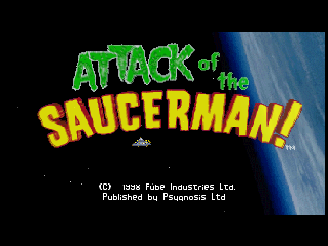 Attack of the Saucerman — Title screen